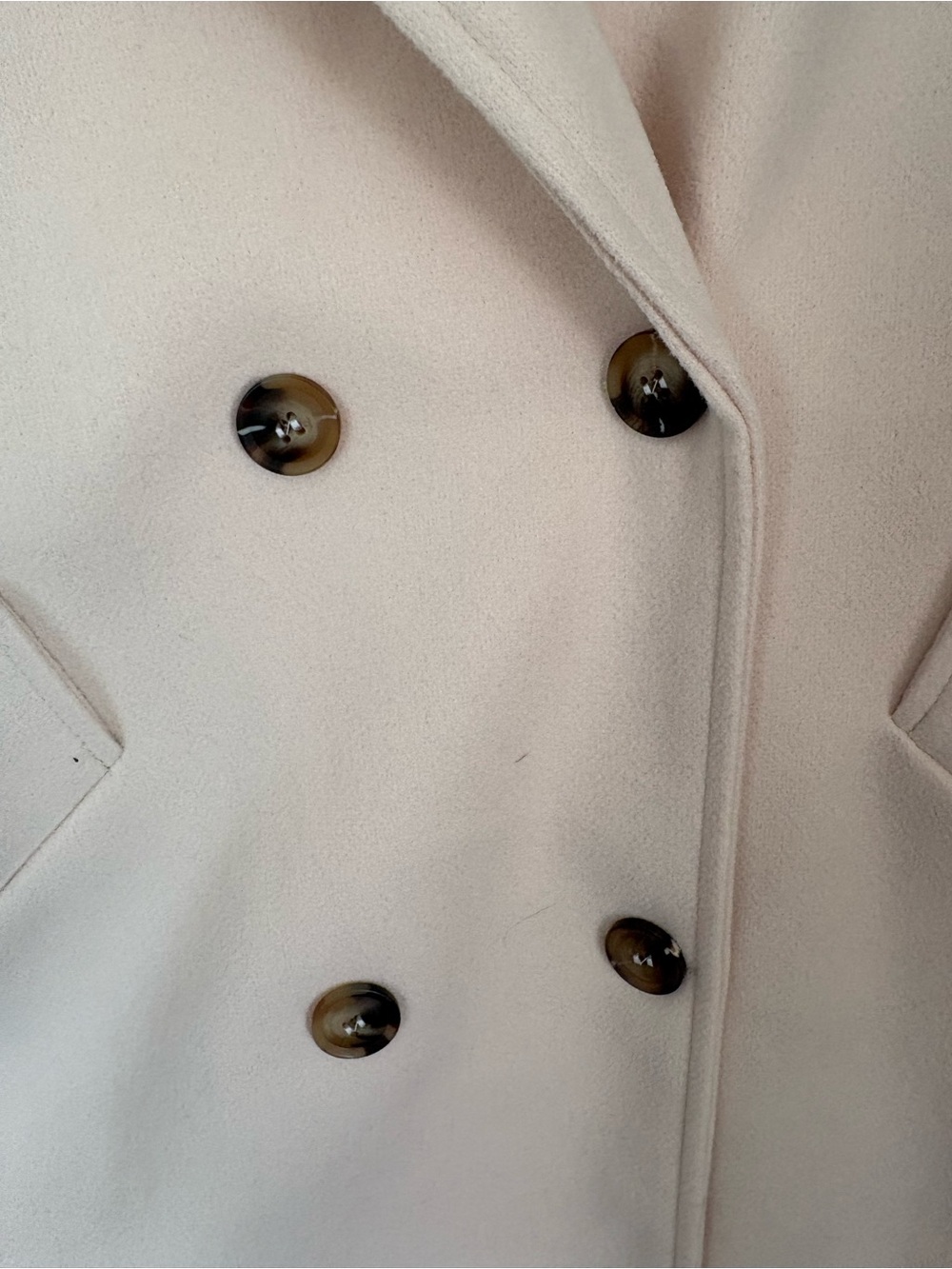 WOMENS LIGHT APRICOT WINTER PEA COAT - Picture 3 of 9